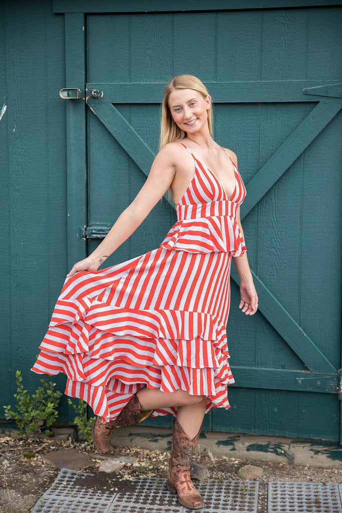 Stars & Stripes Midi Dress - Pepper & Pearl Boutique