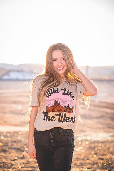 Wild Like The West Tee - Pepper & Pearl Boutique