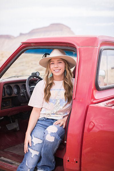 Wild West Acid Wash Graphic Tee - Pepper & Pearl Boutique