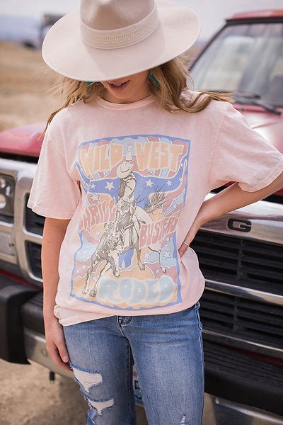 Wild West Acid Wash Graphic Tee - Pepper & Pearl Boutique